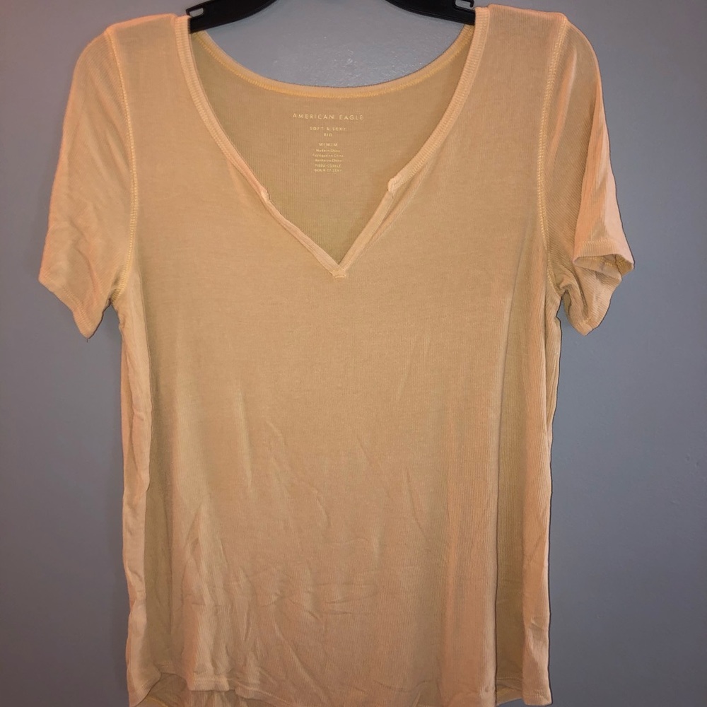 Yellow Soft and Sexy American Eagle T-shirt